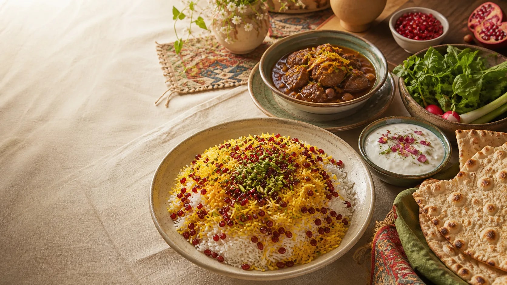 سفره غذای ایرانی